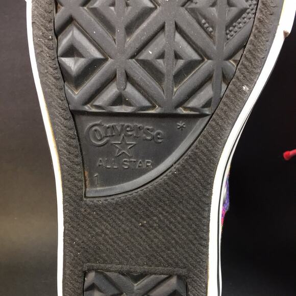 Converse Chuck Taylor All Star High Hi-Top Sneakers Purple Reptile Junior Size 1 - Picture 8 of 13